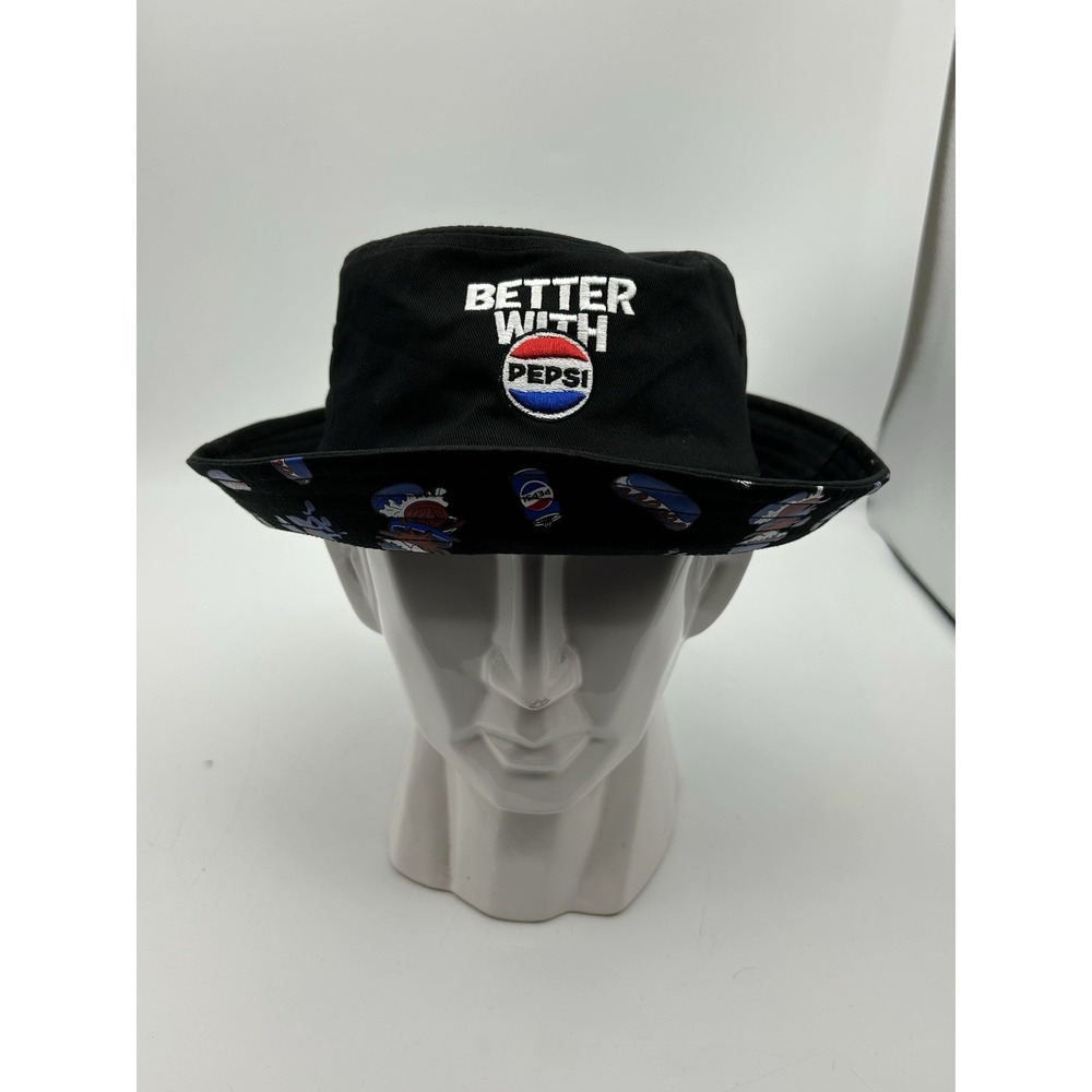 RARE Reversible Better With Pepsi Bucket Hat Cookout Hot Dogs Burgers Spatula